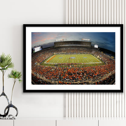 Camping World Bowl, Stadium Canvas, Sport Art, Gift for him, White Border Framed Art Print Wall Decor
