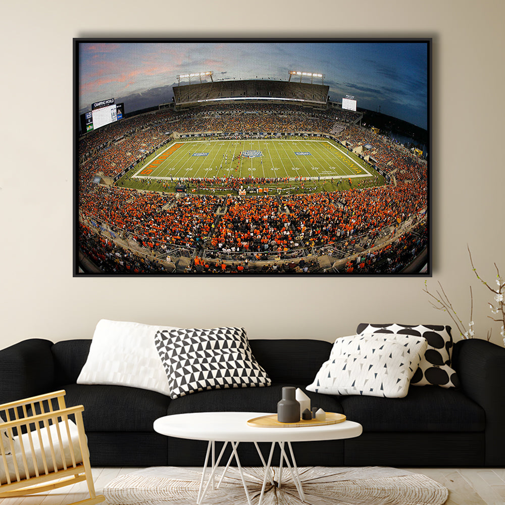 Camping World Bowl, Stadium Canvas, Sport Art, Framed Canvas Print Wall Art, Floating Frame