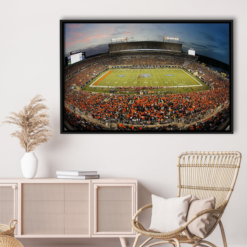 Camping World Bowl, Stadium Canvas, Sport Art, Framed Canvas Print Wall Art, Floating Frame