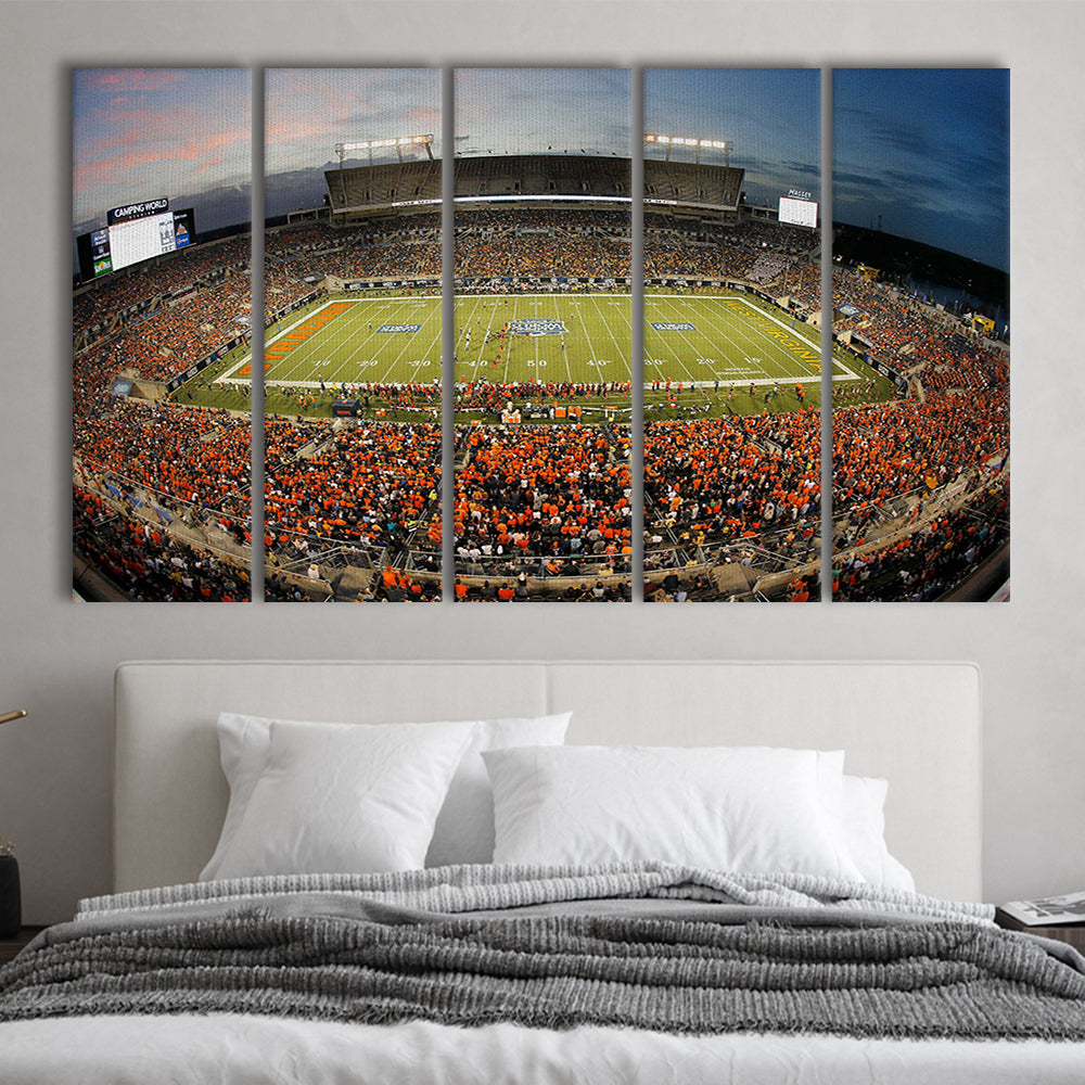 Camping World Bowl, Stadium Canvas, Sport Art, 5 Panel B, Extra Large Canvas, Canvas Print Wall Art