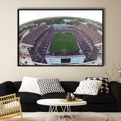 Camping World Stadium City of Orlando, Stadium Canvas, Sport Art, Framed Canvas Print Wall Art, Floating Frame