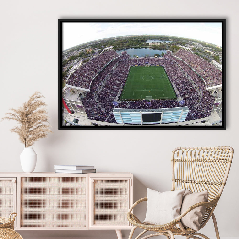 Camping World Stadium City of Orlando, Stadium Canvas, Sport Art, Framed Canvas Print Wall Art, Floating Frame