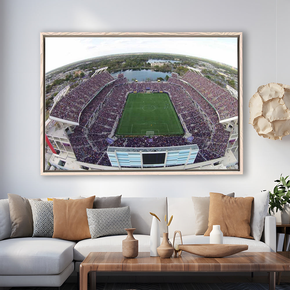 Camping World Stadium City of Orlando, Stadium Canvas, Sport Art, Framed Canvas Print Wall Art, Floating Frame