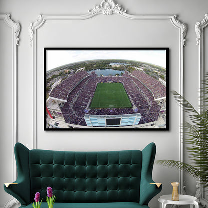 Camping World Stadium City of Orlando, Stadium Canvas, Sport Art, Gift for him, Framed Art Print Wall Decor, Picture Framed