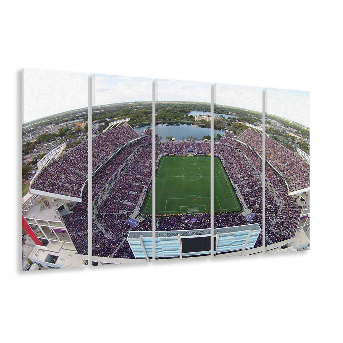 Camping World Stadium City of Orlando, Stadium Canvas, Sport Art, 5 Panel B, Extra Large Canvas, Canvas Print Wall Art