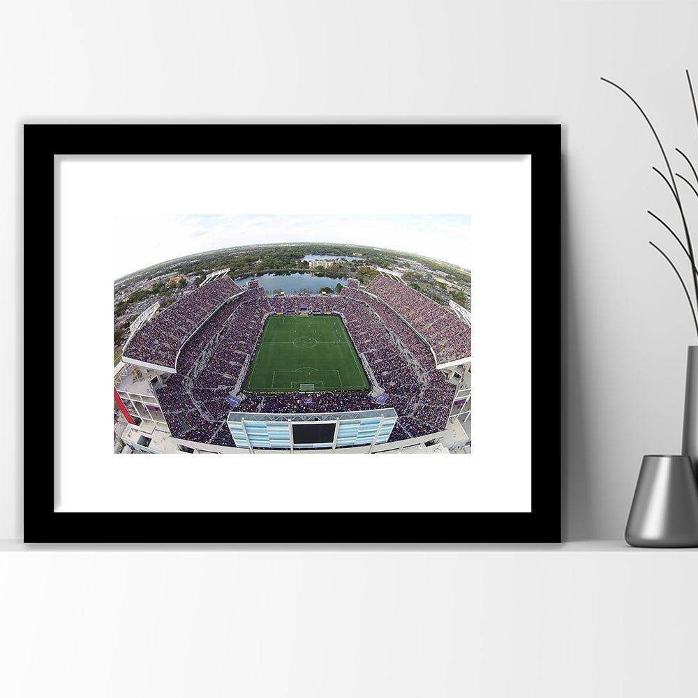 Camping World Stadium City of Orlando, Stadium Canvas, Sport Art, Gift for him, White Border Framed Art Print Wall Decor