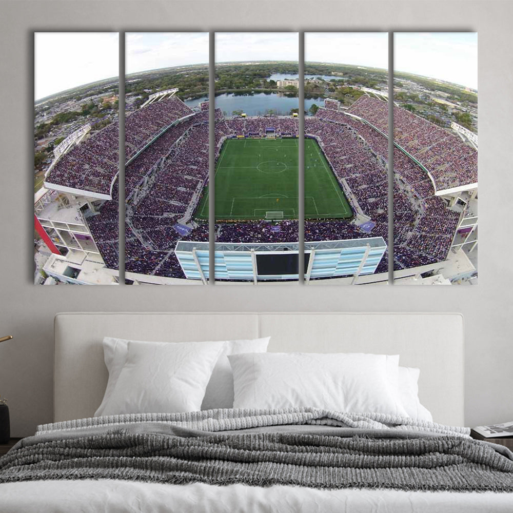 Camping World Stadium City of Orlando, Stadium Canvas, Sport Art, 5 Panel B, Extra Large Canvas, Canvas Print Wall Art