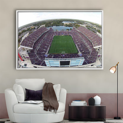 Camping World Stadium City of Orlando, Stadium Canvas, Sport Art, Framed Canvas Print Wall Art, Floating Frame