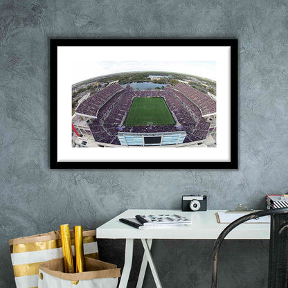 Camping World Stadium City of Orlando, Stadium Canvas, Sport Art, Gift for him, White Border Framed Art Print Wall Decor