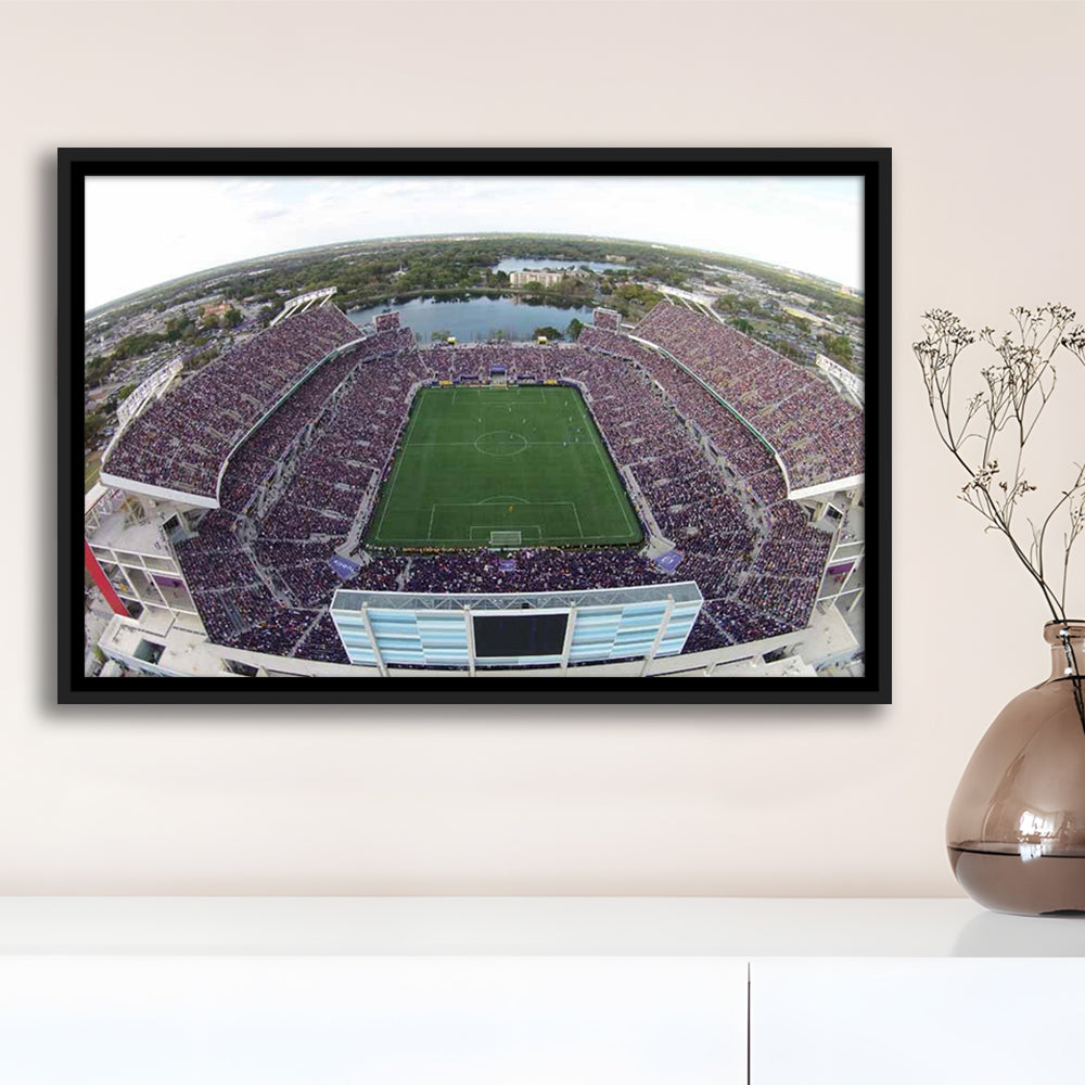 Camping World Stadium City of Orlando, Stadium Canvas, Sport Art, Framed Canvas Print Wall Art, Floating Frame