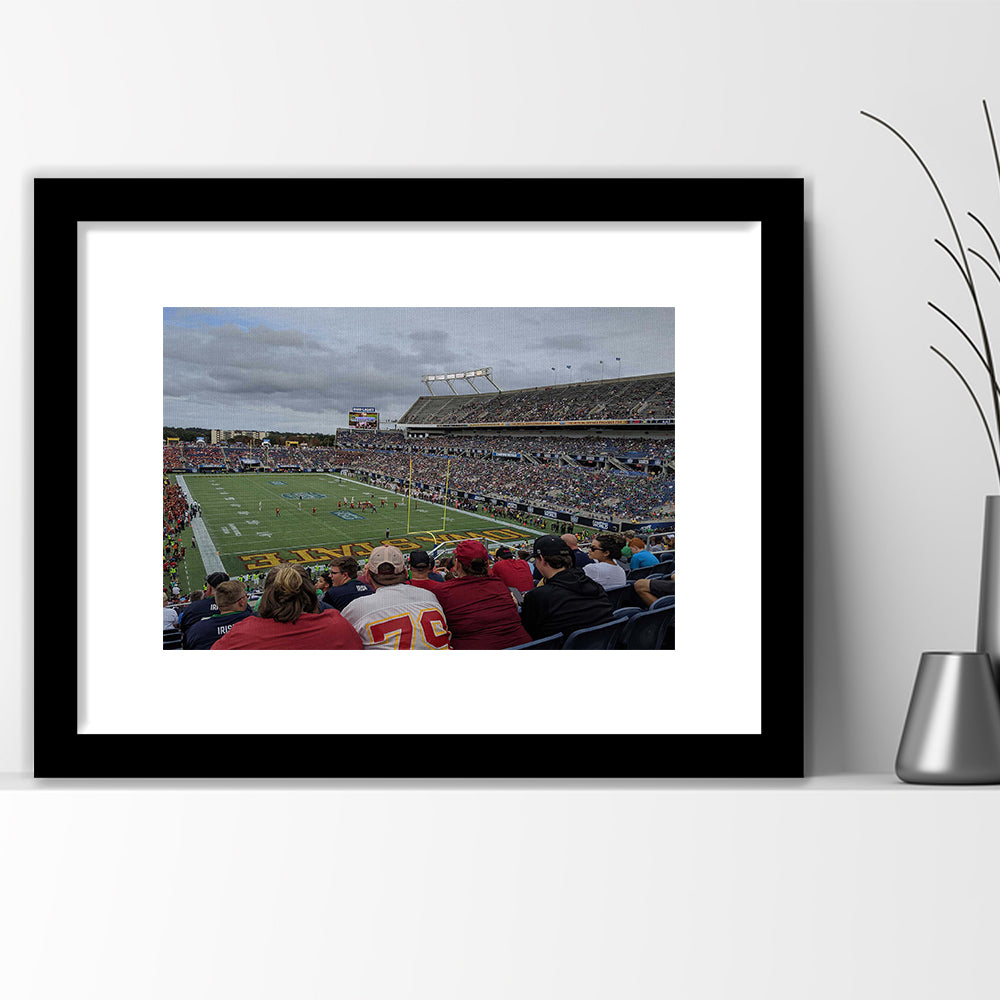 Camping World Stadium, Stadium Canvas, Sport Art, Gift for him, White Border Framed Art Print Wall Decor