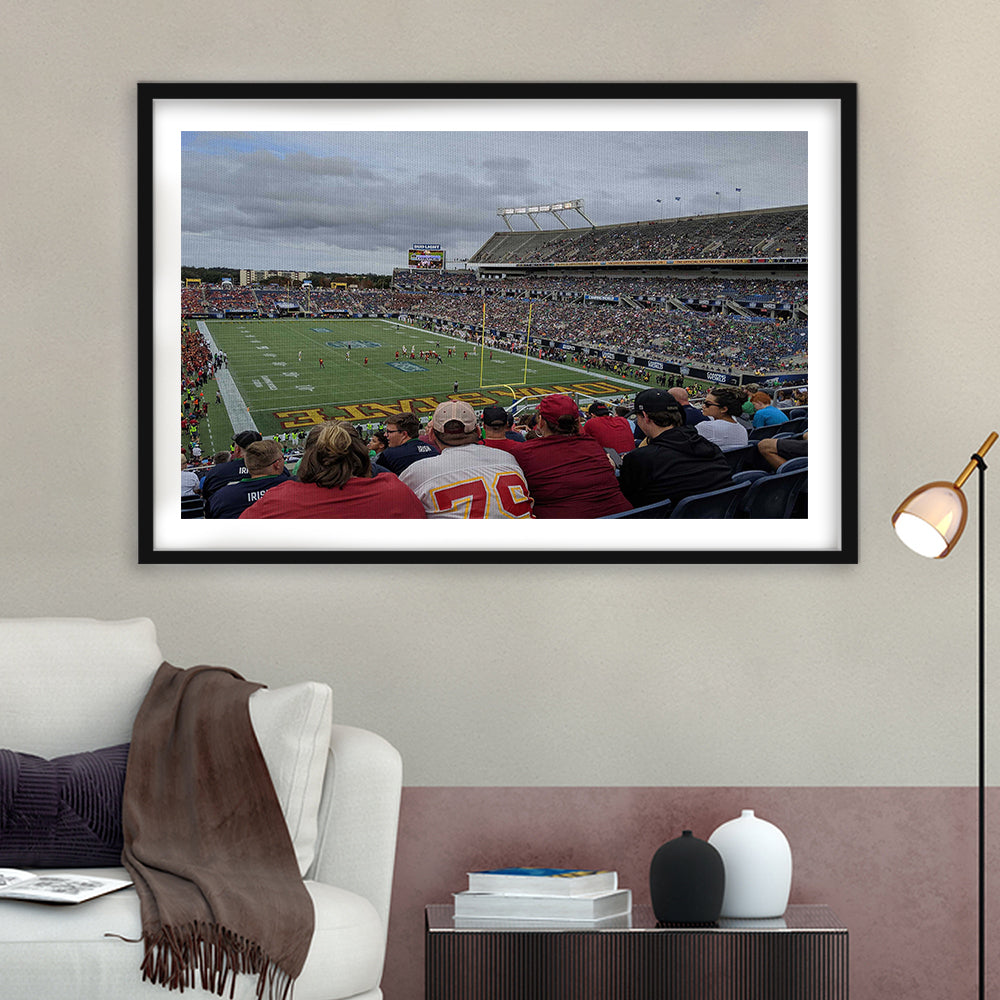Camping World Stadium, Stadium Canvas, Sport Art, Gift for him, White Border Framed Art Print Wall Decor