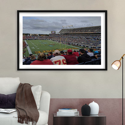 Camping World Stadium, Stadium Canvas, Sport Art, Gift for him, White Border Framed Art Print Wall Decor