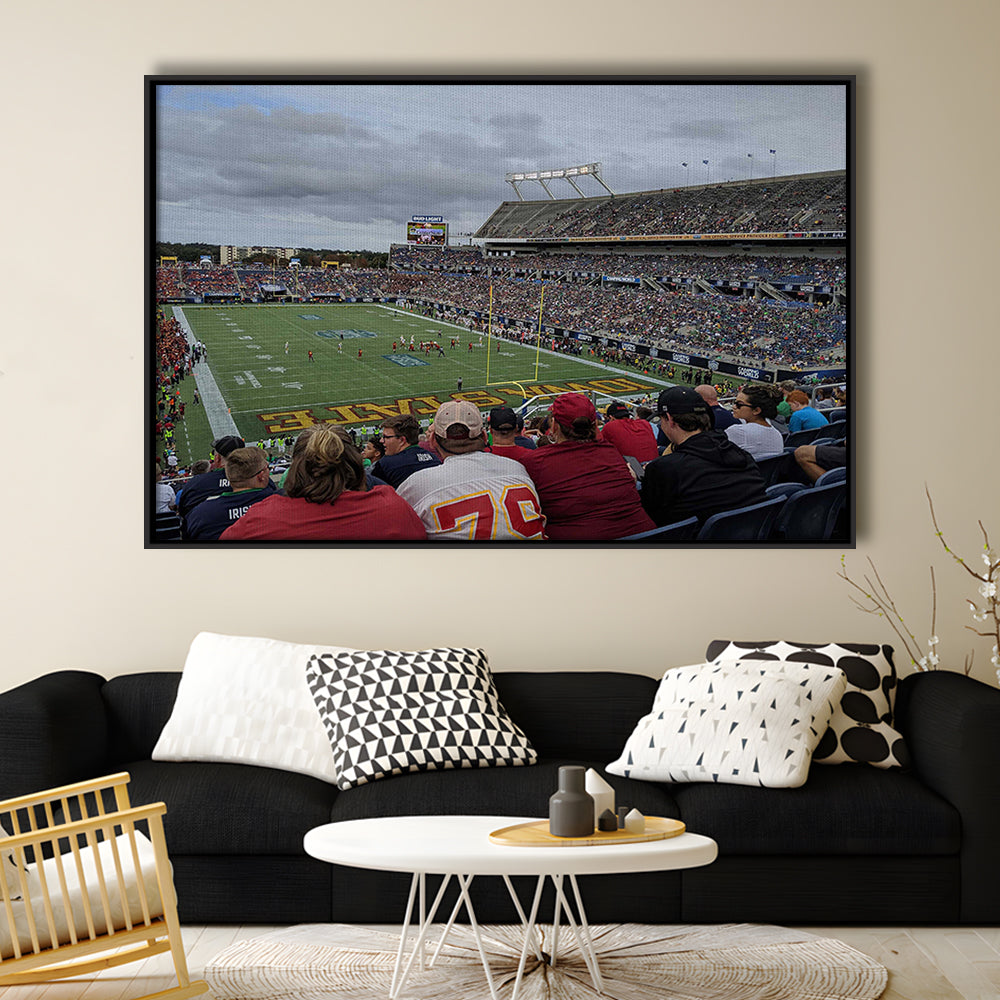 Camping World Stadium, Stadium Canvas, Sport Art, Framed Canvas Print Wall Art, Floating Frame