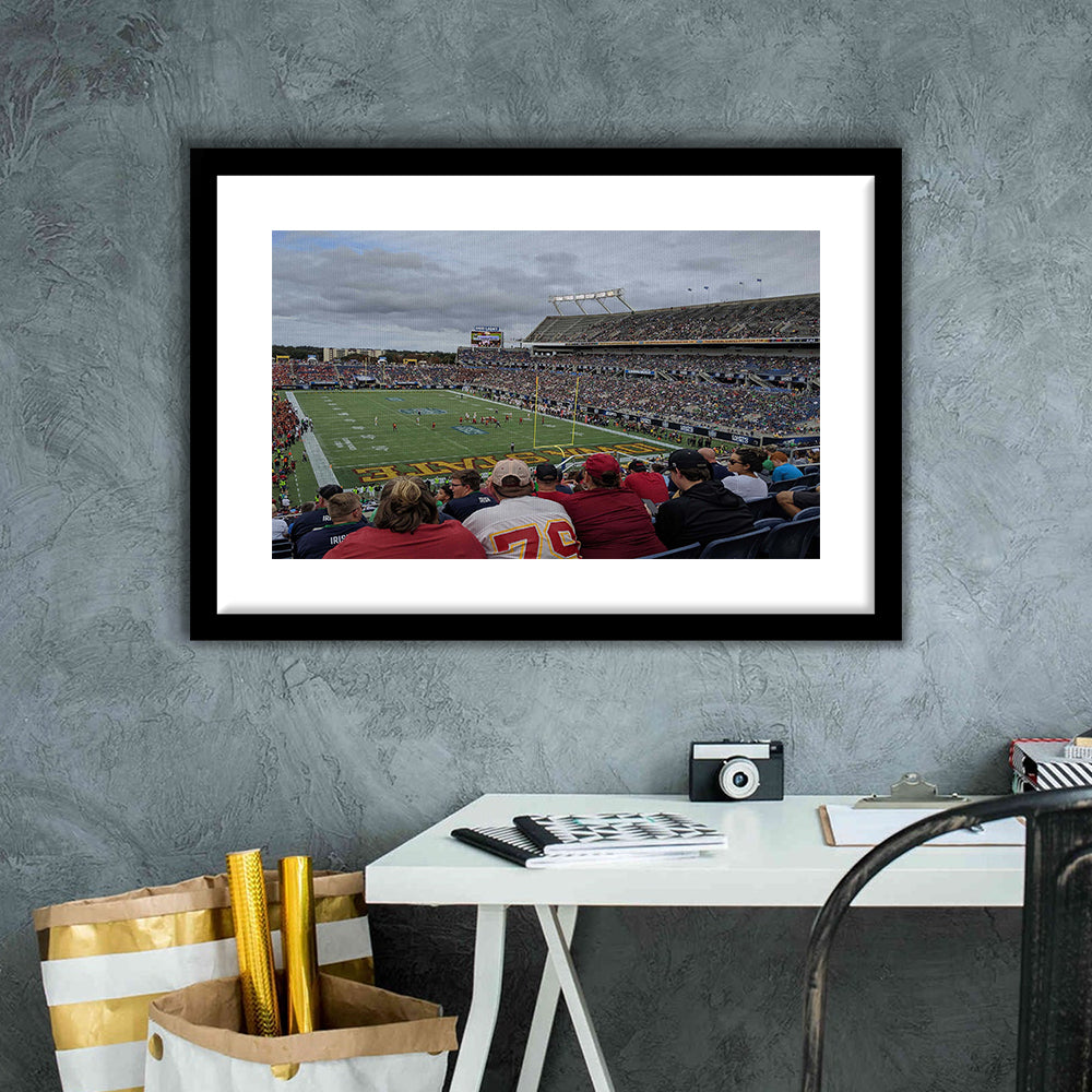 Camping World Stadium, Stadium Canvas, Sport Art, Gift for him, White Border Framed Art Print Wall Decor