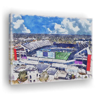 Camping World Painting Stadium Watercolor, Orlando, Florida Watercolor, Sport Art, Gifts for him, Canvas Print Wall Art