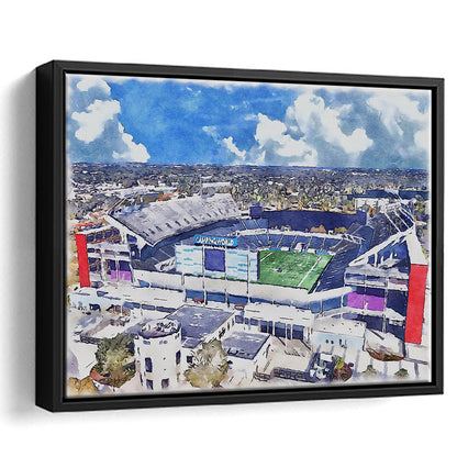 Camping World Painting Stadium Watercolor, Orlando, Florida Watercolor, Sport Gift Art, Framed Canvas Print Wall Art