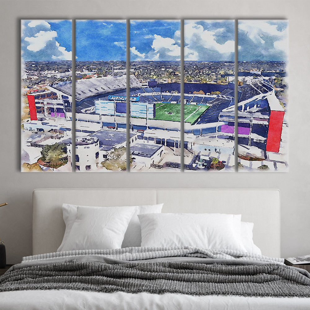 Camping World Painting Stadium Watercolor, Orlando, Florida Watercolor, Sport Art, Extra Large Canvas Print Wall Art