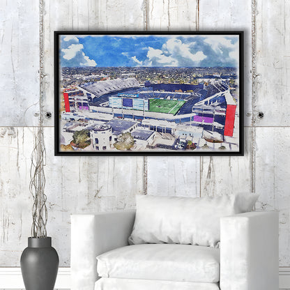Camping World Painting Stadium Watercolor, Orlando, Florida Watercolor, Sport Gift Art, Framed Canvas Print Wall Art