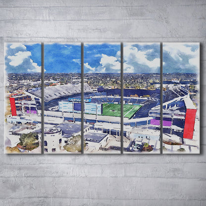 Camping World Painting Stadium Watercolor, Orlando, Florida Watercolor, Sport Art, Extra Large Canvas Print Wall Art