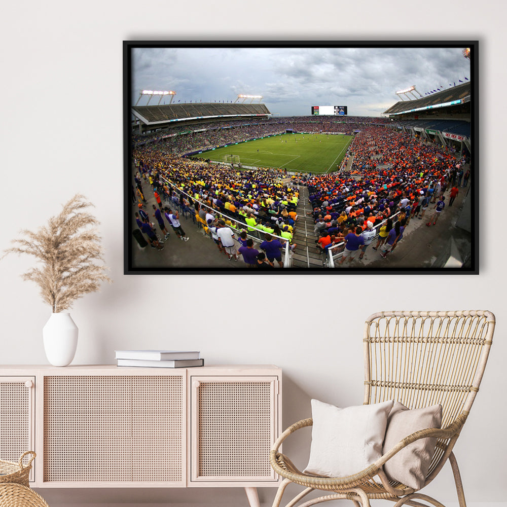 Camping World Stadium in Orlando, Stadium Canvas, Sport Art, Framed Canvas Print Wall Art, Floating Frame