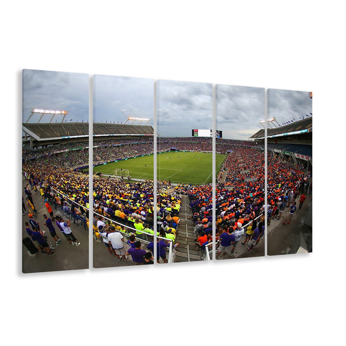 Camping World Stadium in Orlando, Stadium Canvas, Sport Art, 5 Panel B, Extra Large Canvas, Canvas Print Wall Art