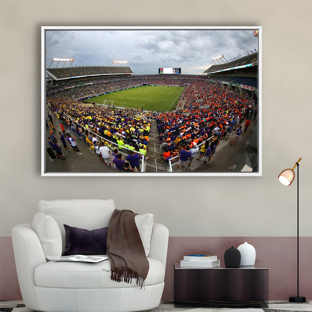 Camping World Stadium in Orlando, Stadium Canvas, Sport Art, Framed Canvas Print Wall Art, Floating Frame