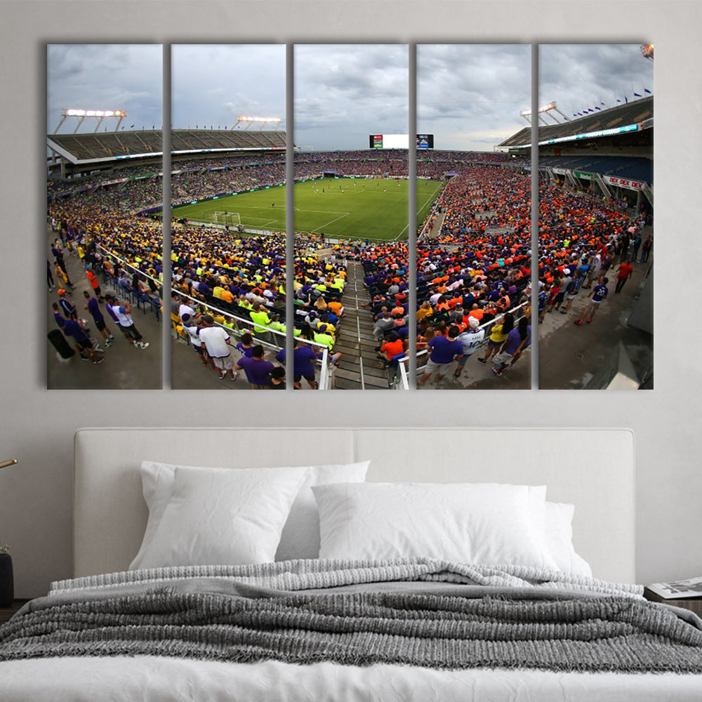 Camping World Stadium in Orlando, Stadium Canvas, Sport Art, 5 Panel B, Extra Large Canvas, Canvas Print Wall Art