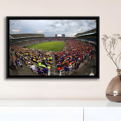 Camping World Stadium in Orlando, Stadium Canvas, Sport Art, Framed Canvas Print Wall Art, Floating Frame