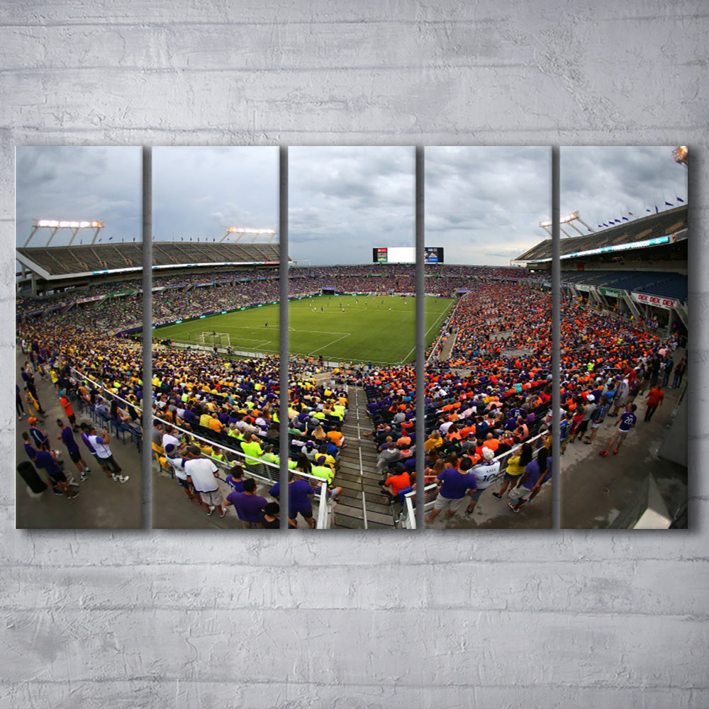 Camping World Stadium in Orlando, Stadium Canvas, Sport Art, 5 Panel B, Extra Large Canvas, Canvas Print Wall Art