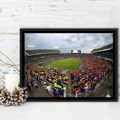 Camping World Stadium in Orlando, Stadium Canvas, Sport Art, Framed Canvas Print Wall Art, Floating Frame