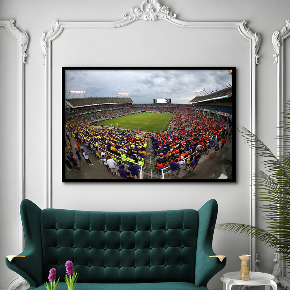 Camping World Stadium in Orlando, Stadium Canvas, Sport Art, Gift for him, Framed Art Print Wall Decor, Picture Framed