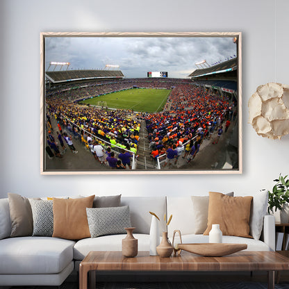 Camping World Stadium in Orlando, Stadium Canvas, Sport Art, Framed Canvas Print Wall Art, Floating Frame