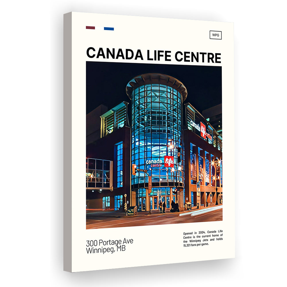 Canada Life Centre Print, Winnipeg Jets Stadium Canvas Art, Fan Gifts, Sport Art, Canvas Print Wall Art