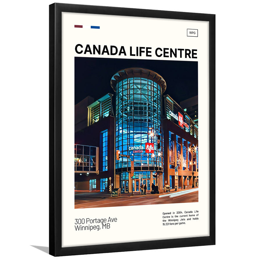 Canada Life Centre Print, Winnipeg Jets Stadium Art, Gifts for him, Sport Art, Framed Art Print Wall Decor