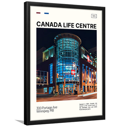 Canada Life Centre Print, Winnipeg Jets Stadium Art, Gifts for him, Sport Art, Framed Art Print Wall Decor