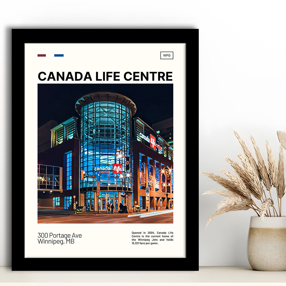Canada Life Centre Print, Winnipeg Jets Stadium Art, Gifts for him, Sport Art, Framed Art Print Wall Decor