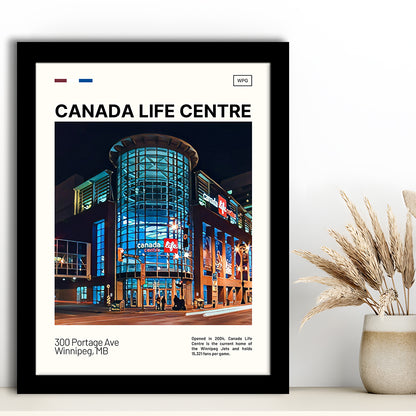 Canada Life Centre Print, Winnipeg Jets Stadium Art, Gifts for him, Sport Art, Framed Art Print Wall Decor
