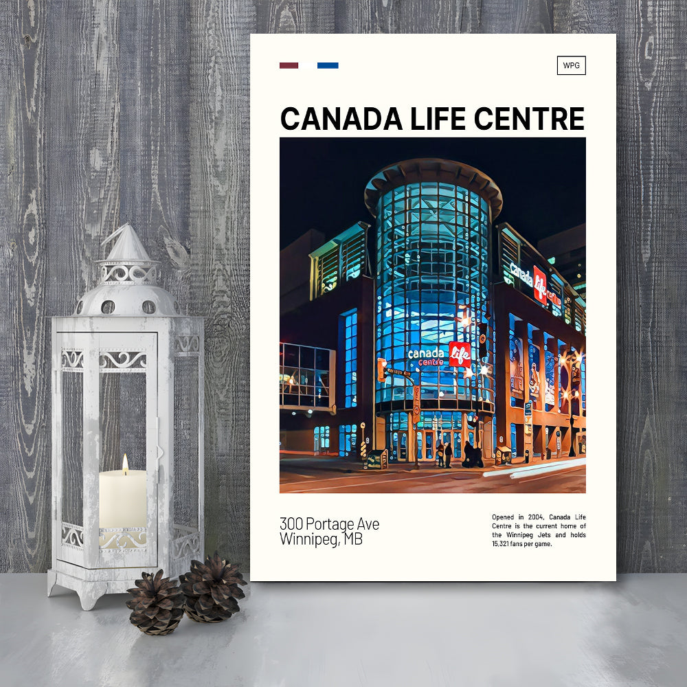 Canada Life Centre Print, Winnipeg Jets Stadium Canvas Art, Fan Gifts, Sport Art, Canvas Print Wall Art