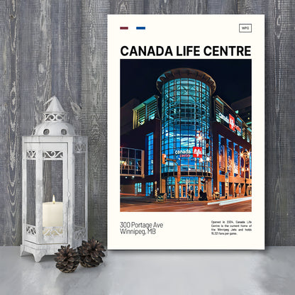 Canada Life Centre Print, Winnipeg Jets Stadium Canvas Art, Fan Gifts, Sport Art, Canvas Print Wall Art