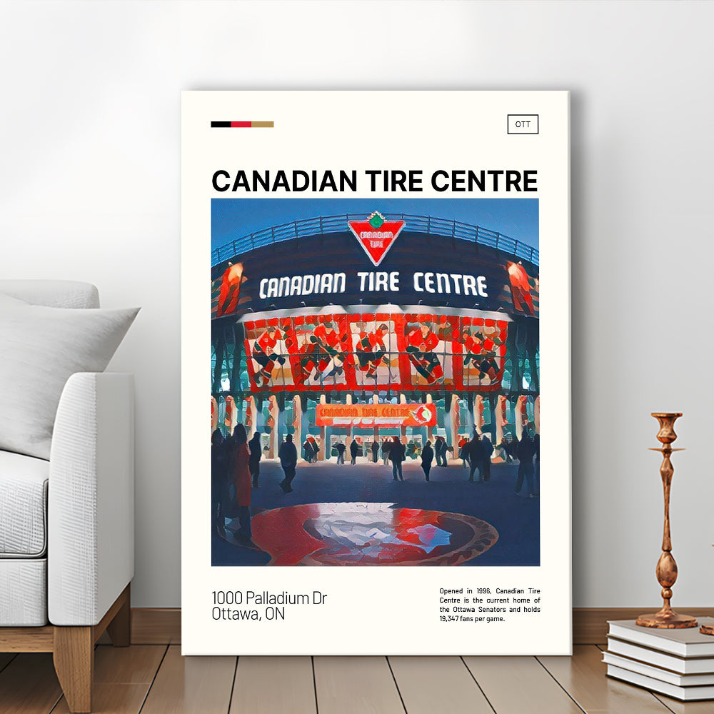 Canadian Tire Centre Print, Ottawa Senators Stadium Canvas Art, Fan Gifts, Sport Art, Canvas Print Wall Art