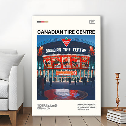 Canadian Tire Centre Print, Ottawa Senators Stadium Canvas Art, Fan Gifts, Sport Art, Canvas Print Wall Art