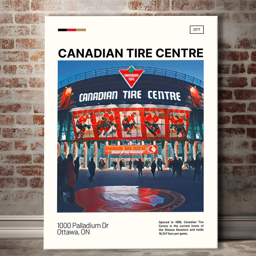Canadian Tire Centre Print, Ottawa Senators Stadium Canvas Art, Fan Gifts, Sport Art, Canvas Print Wall Art