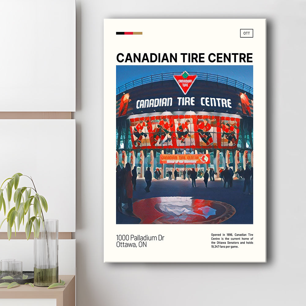Canadian Tire Centre Print, Ottawa Senators Stadium Canvas Art, Fan Gifts, Sport Art, Canvas Print Wall Art