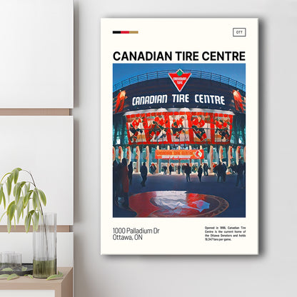 Canadian Tire Centre Print, Ottawa Senators Stadium Canvas Art, Fan Gifts, Sport Art, Canvas Print Wall Art