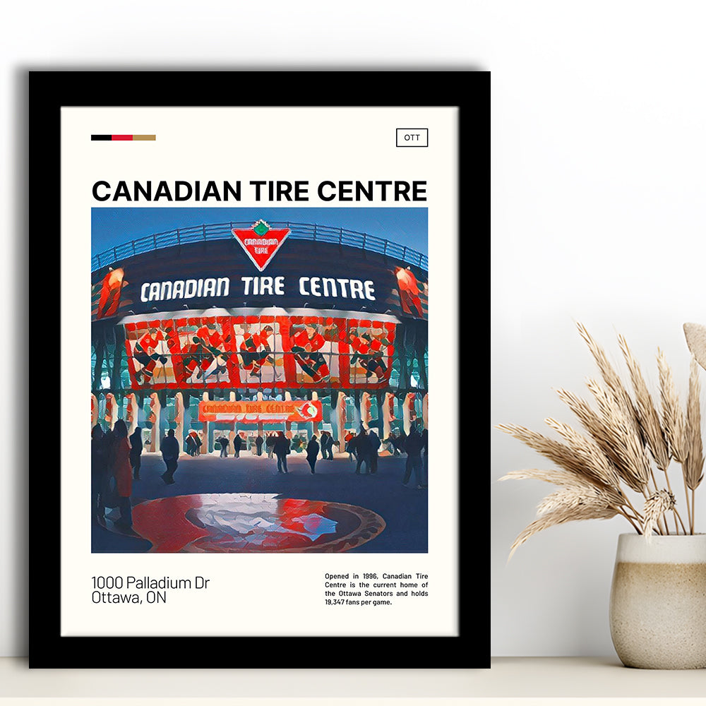 Canadian Tire Centre Print, Ottawa Senators Stadium Art, Gifts for him, Sport Art, Framed Art Print Wall Decor