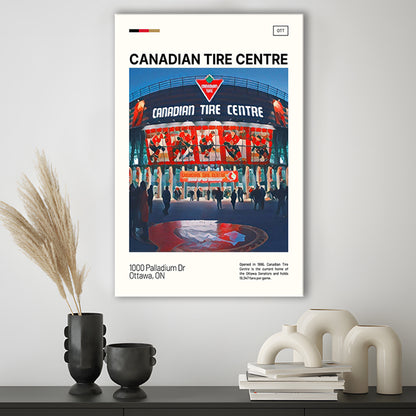 Canadian Tire Centre Print, Ottawa Senators Stadium Canvas Art, Fan Gifts, Sport Art, Canvas Print Wall Art