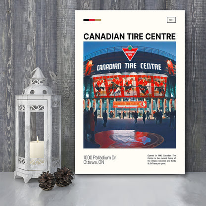 Canadian Tire Centre Print, Ottawa Senators Stadium Canvas Art, Fan Gifts, Sport Art, Canvas Print Wall Art