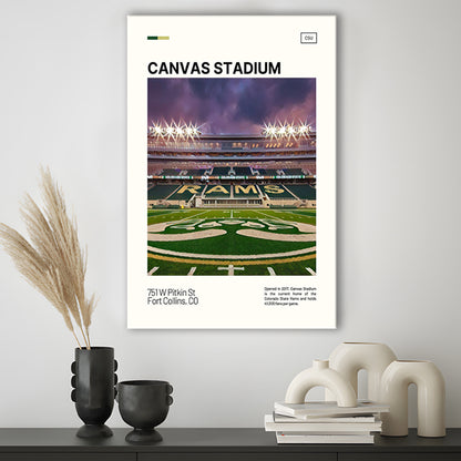 Canvas Stadium Print, Colorado State Rams Stadium Canvas Art, Fan Gifts, Sport Art, Canvas Print Wall Art