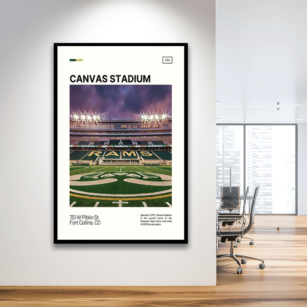 Stadium Print, Colorado State Rams Stadium Art, Gifts for him, Sport Art, Framed Art Print Wall Decor